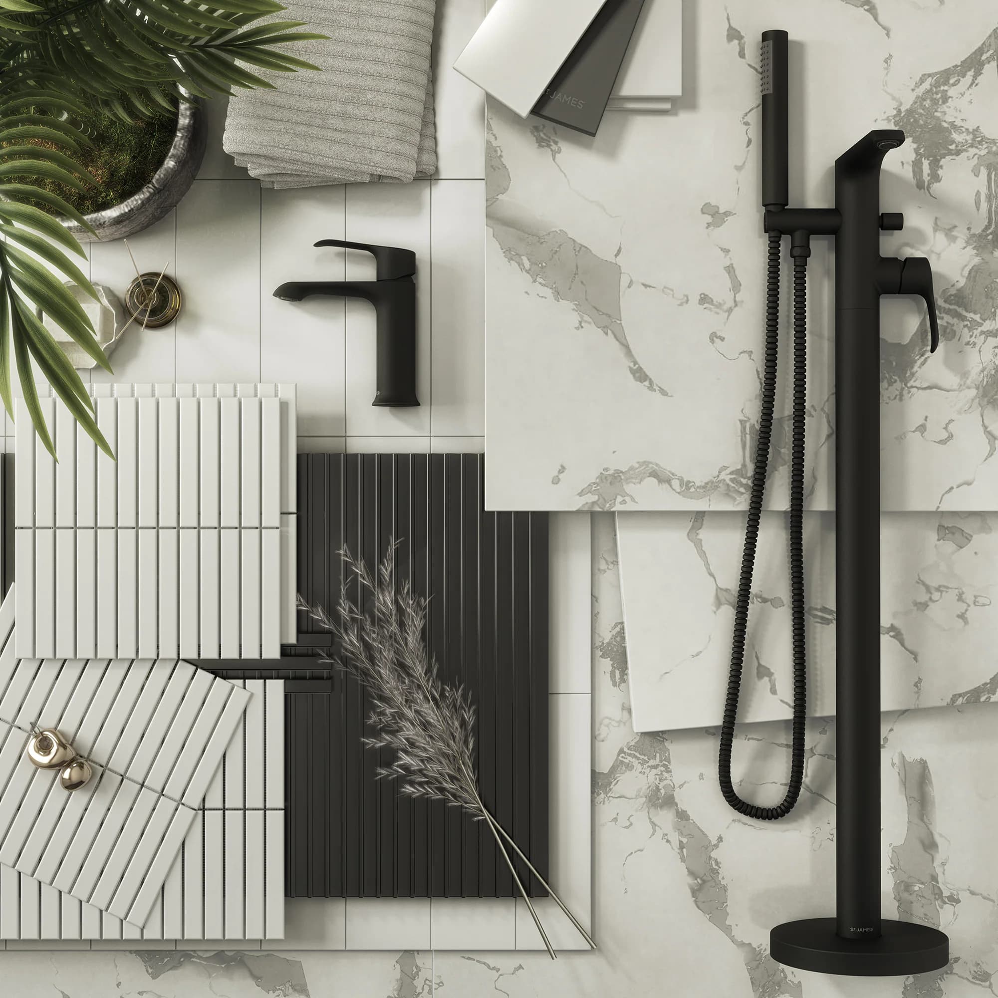 Bathroom Product Flat-Lay CGI Set by Cesma Studio
