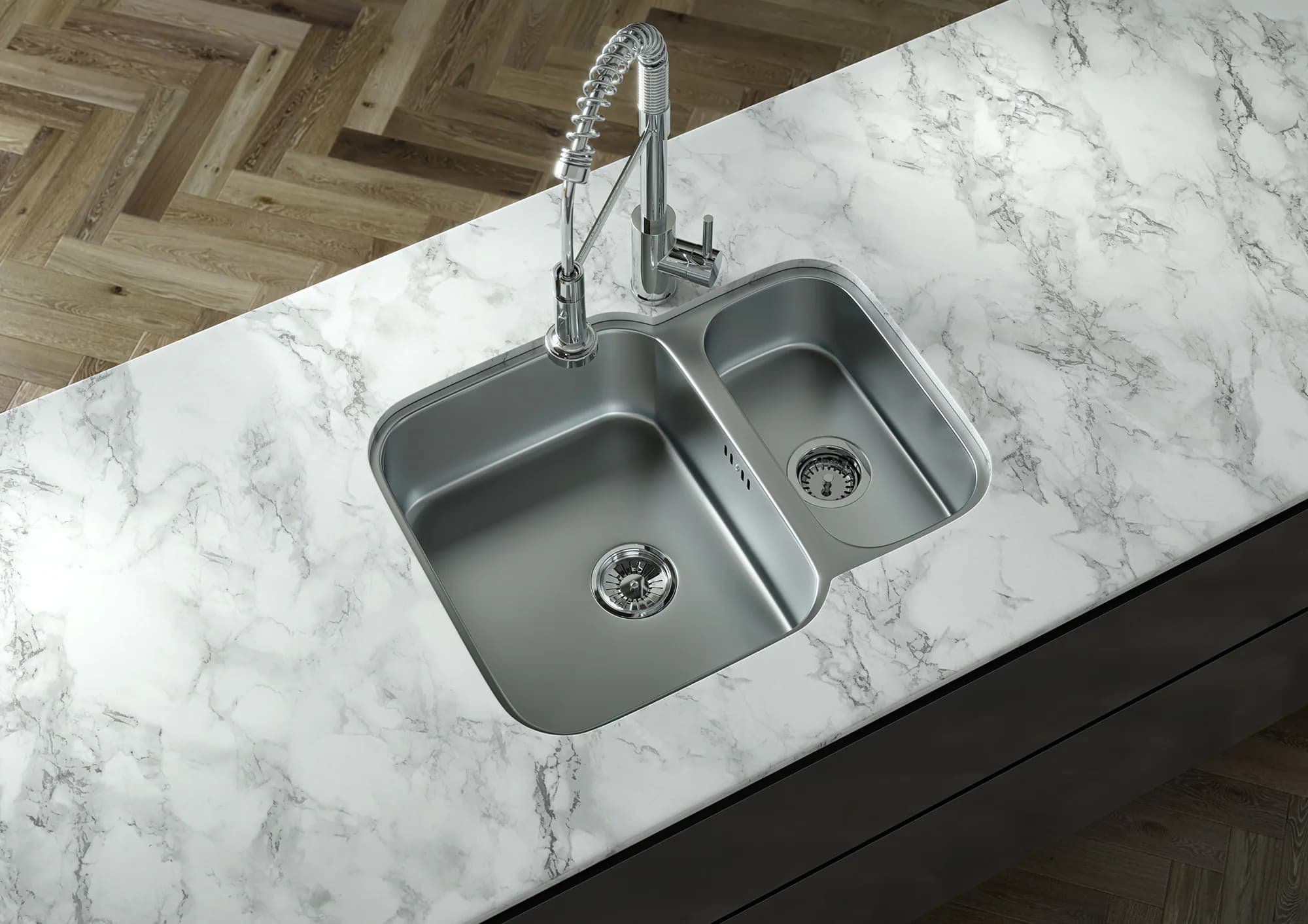 Stainless-Steel Kitchen Sink CGI Set by Cesma Studio