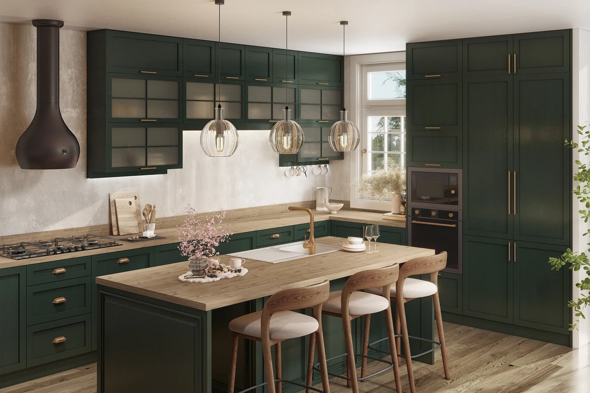 Rustic Wood Kitchen Finish CGI by Cesma Studio