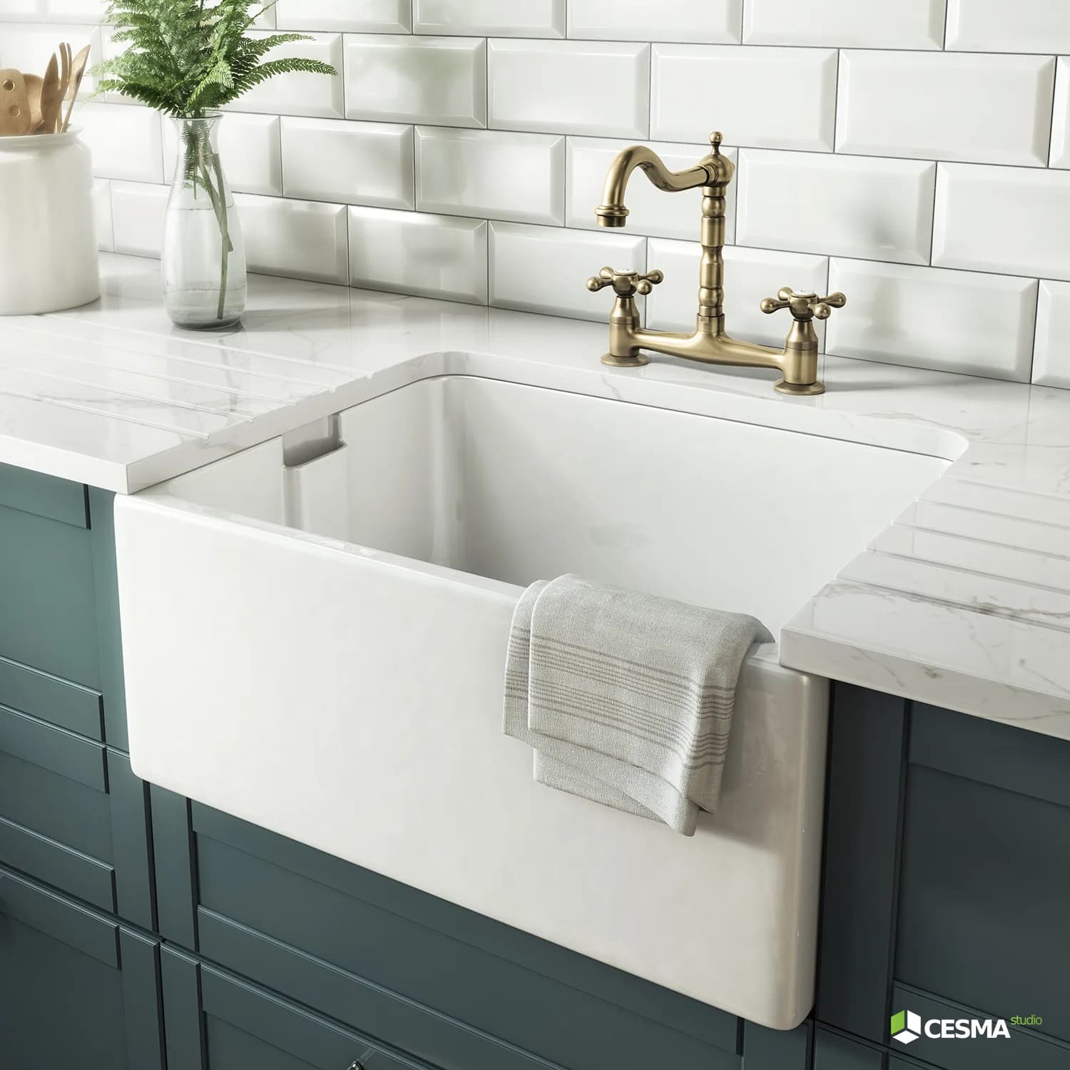 Kitchen sink product lifestyle CGI scene