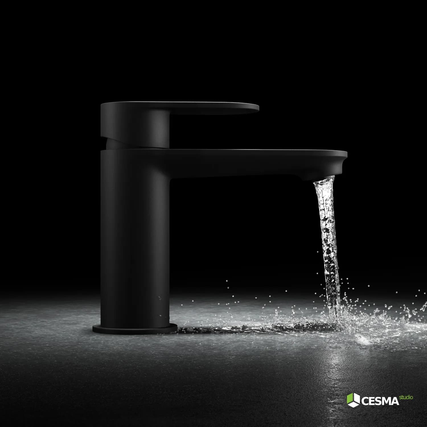 Matt Black Tap Finish CGI by Cesma Studio
