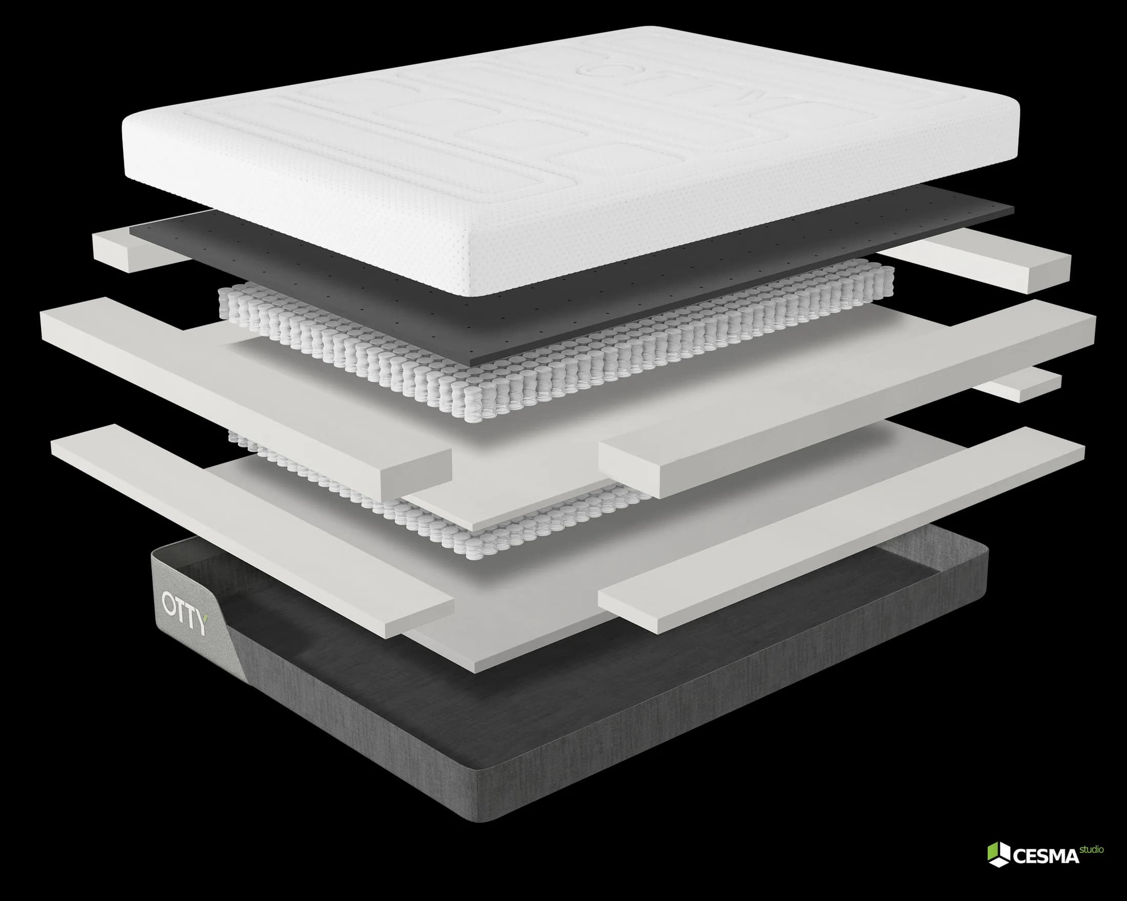 Shower Tray Exploded CGI by Cesma Studio