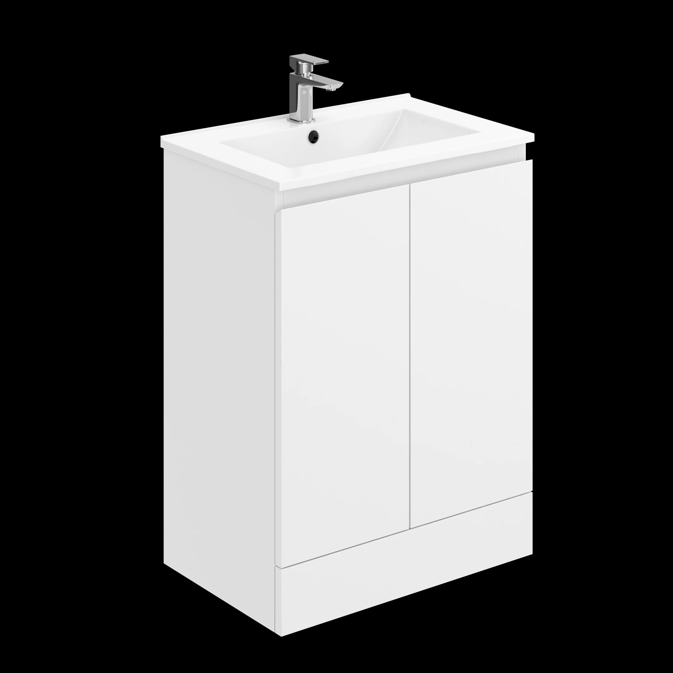 White bathroom furniture product cutout on a clean background