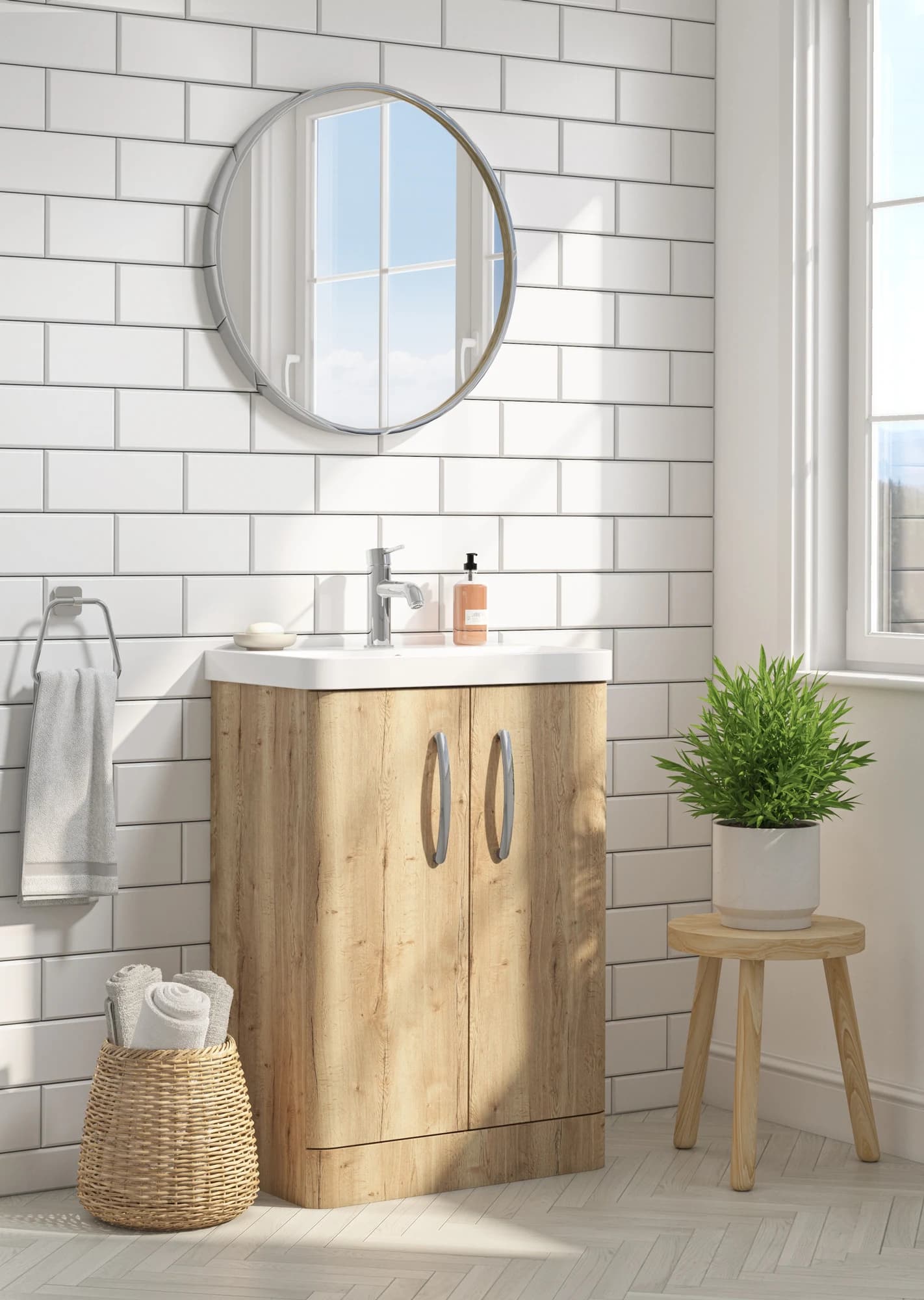 Halifax Oak Bathroom Unit CGI by Cesma Studio