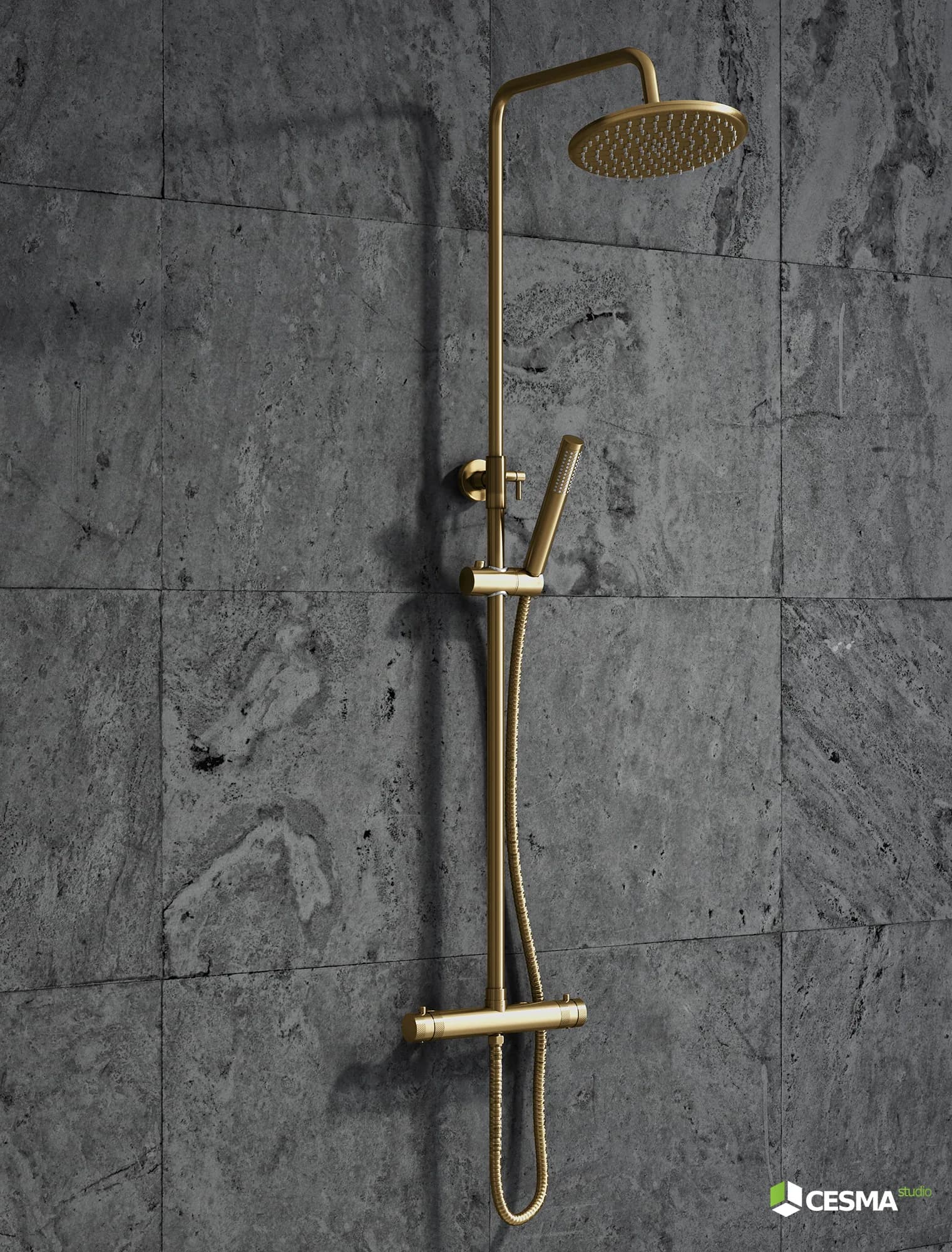 Shower Kit Product CGI by Cesma Studio